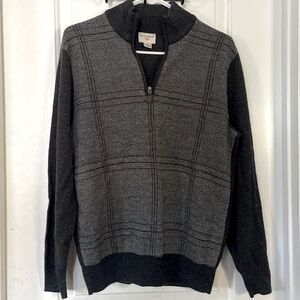 Dockers gray 1/4 zip pullover sweater